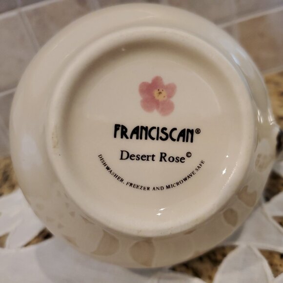 Vintage Franciscan Earthenware Desert Rose Cream Pitcher Creamer - Picture 6 of 6